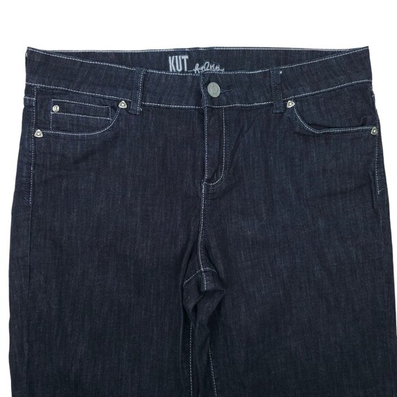 Kut From the Kloth Flare Leg Jeans Womens Size 14 High Rise Dark Wash Denim - Picture 9 of 15